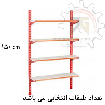 ست قفسه دیواری فروشگاهی طرح جدید (هایپری) به ارتفاع 1/50 متر