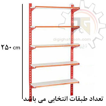 ست قفسه دیواری فروشگاهی طرح جدید (هایپری) به ارتفاع 2/50 متر