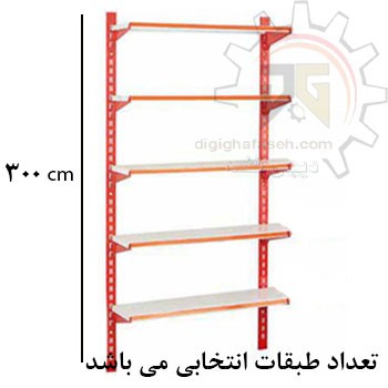ست قفسه دیواری فروشگاهی طرح جدید (هایپری) به ارتفاع 3 متر