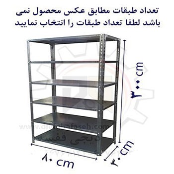 ست قفسه پیچ و مهره ای انباری به طول 80 عمق 30 سانتیمتر