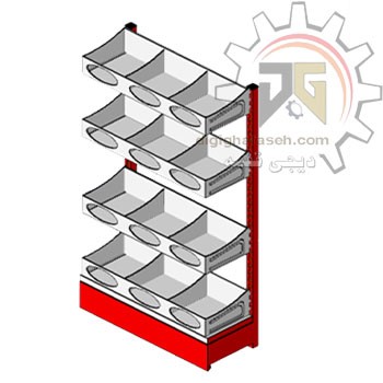ست قفسه حبوباتی شیشه خور 4 طبقه ارتفاع 145 سانتیمتر