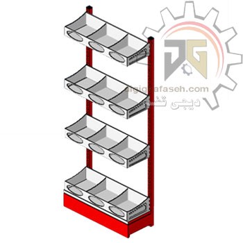 ست قفسه حبوباتی شیشه خور 5 طبقه ارتفاع  175 سانتیمتر