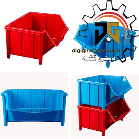 پالت پلاستیکی پایه دار(کد200)80*135*150 میلیمتری (بسته 72 عددی)